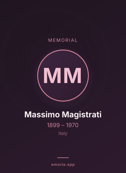 Memorial portrait of Massimo Magistrati