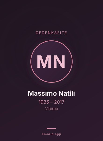 Gedenkportrait von Massimo Natili