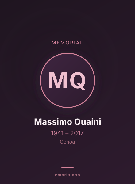 Memorial portrait of Massimo Quaini