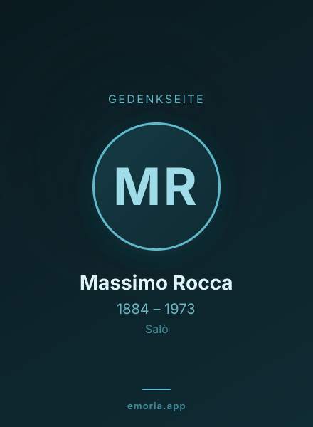 Gedenkportrait von Massimo Rocca