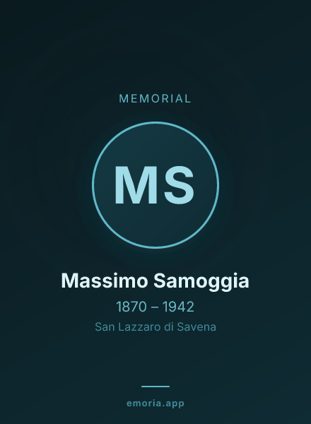 Memorial portrait of Massimo Samoggia