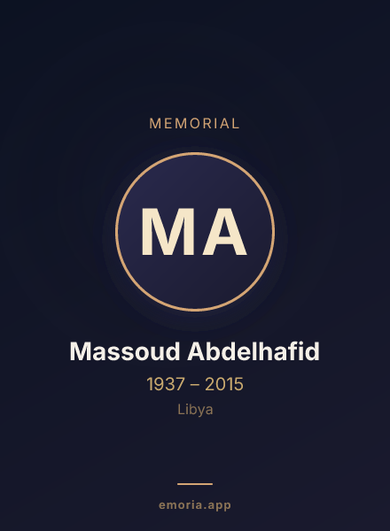 Memorial portrait of Massoud Abdelhafid