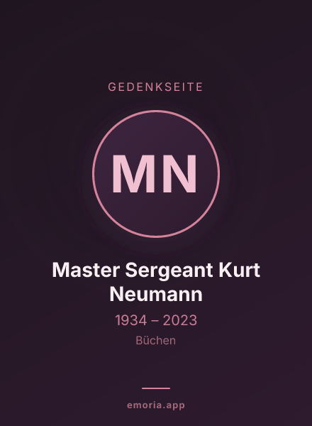 Gedenkportrait von Master Sergeant Kurt Neumann
