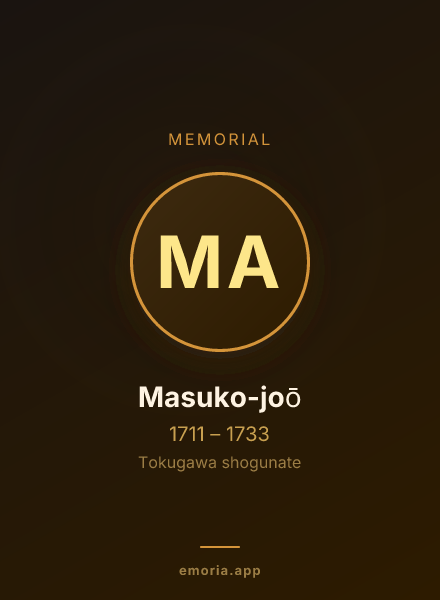 Memorial portrait of Masuko-joō