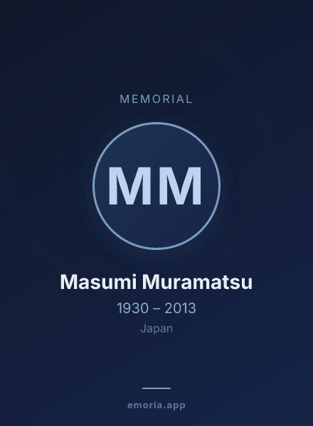 Memorial portrait of Masumi Muramatsu