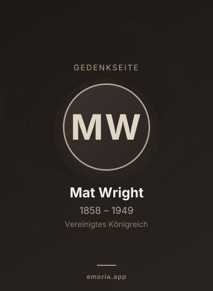 Gedenkportrait von Mat Wright