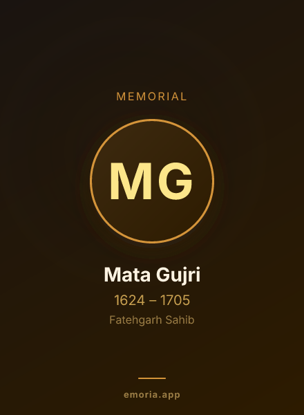 Memorial portrait of Mata Gujri