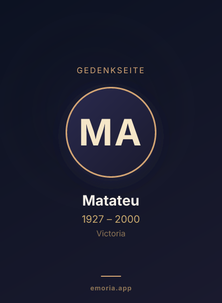 Gedenkportrait von Matateu