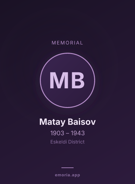 Memorial portrait of Matay Baisov