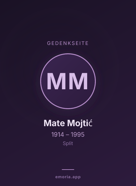 Gedenkportrait von Mate Mojtić