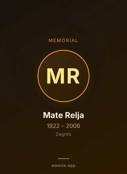 Memorial portrait of Mate Relja