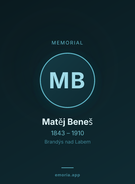 Memorial portrait of Matěj Beneš