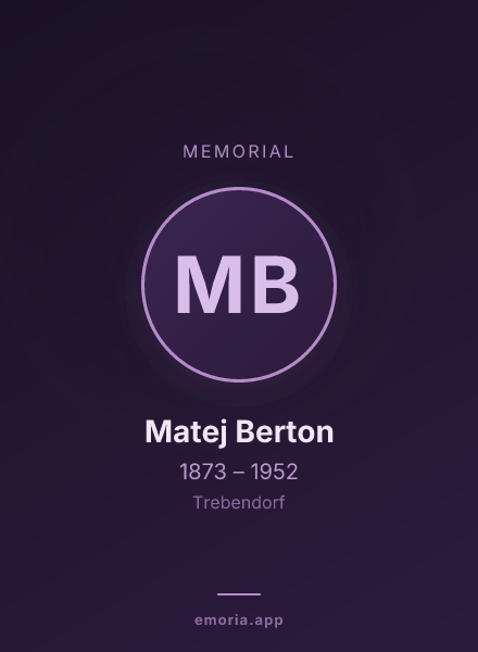 Memorial portrait of Matej Berton