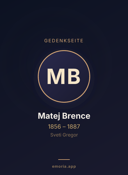 Gedenkportrait von Matej Brence