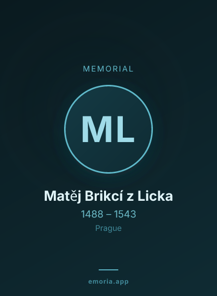 Memorial portrait of Matěj Brikcí z Licka