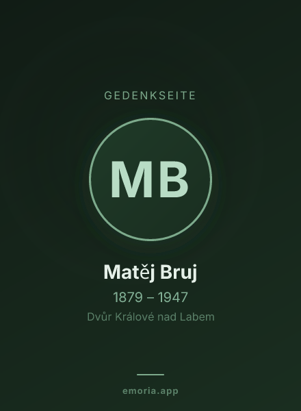 Gedenkportrait von Matěj Bruj