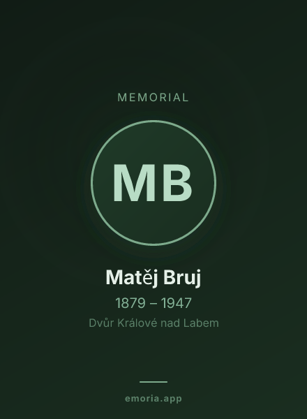 Memorial portrait of Matěj Bruj