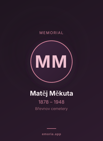 Memorial portrait of Matěj Měkuta