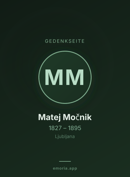 Gedenkportrait von Matej Močnik