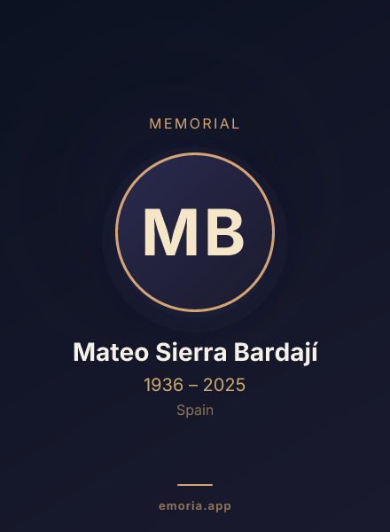 Memorial portrait of Mateo Sierra Bardají