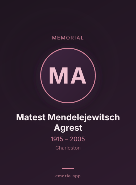 Memorial portrait of Matest Mendelejewitsch Agrest