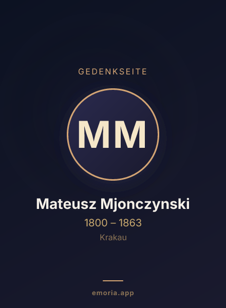 Gedenkportrait von Mateusz Mjonczynski