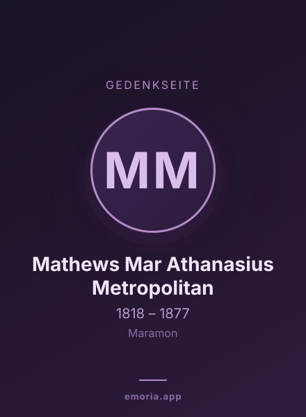 Gedenkportrait von Mathews Mar Athanasius Metropolitan