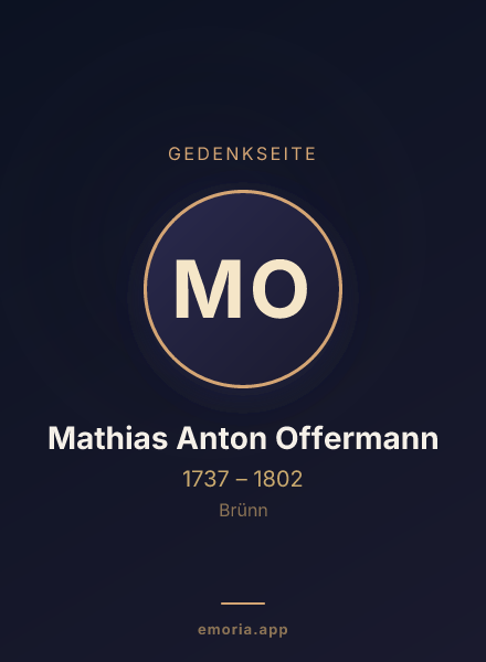 Gedenkportrait von Mathias Anton Offermann