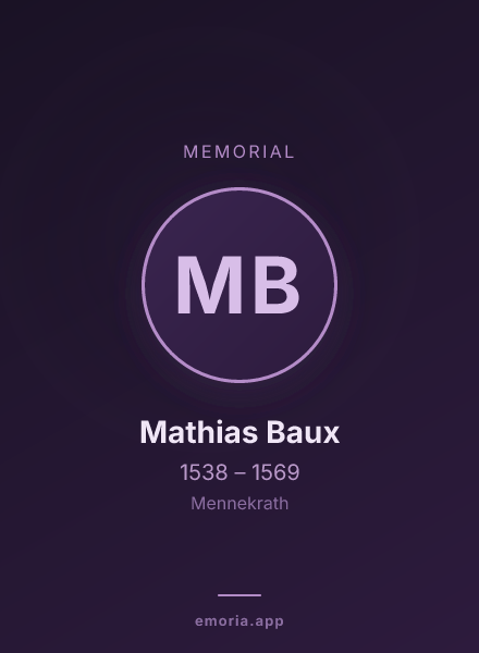 Memorial portrait of Mathias Baux