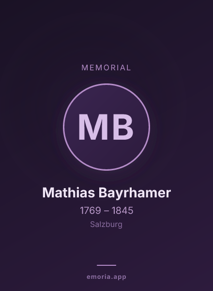 Memorial portrait of Mathias Bayrhamer
