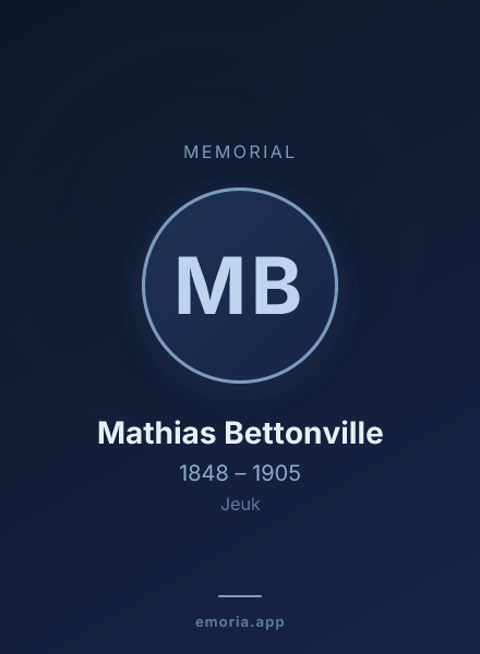 Memorial portrait of Mathias Bettonville