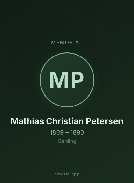 Memorial portrait of Mathias Christian Petersen