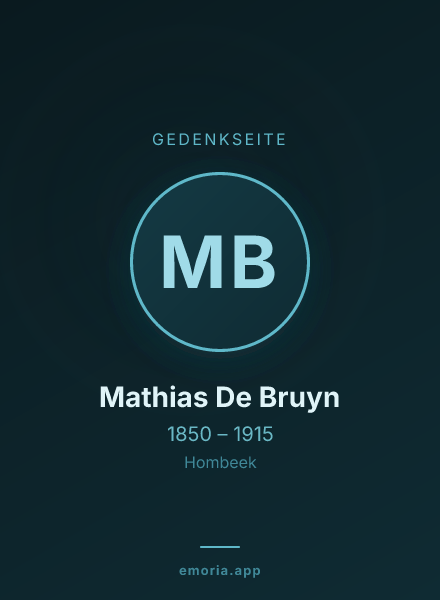 Gedenkportrait von Mathias De Bruyn