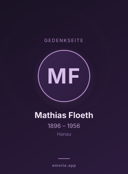 Gedenkportrait von Mathias Floeth