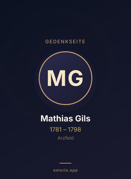 Gedenkportrait von Mathias Gils