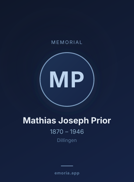 Memorial portrait of Mathias Joseph Prior