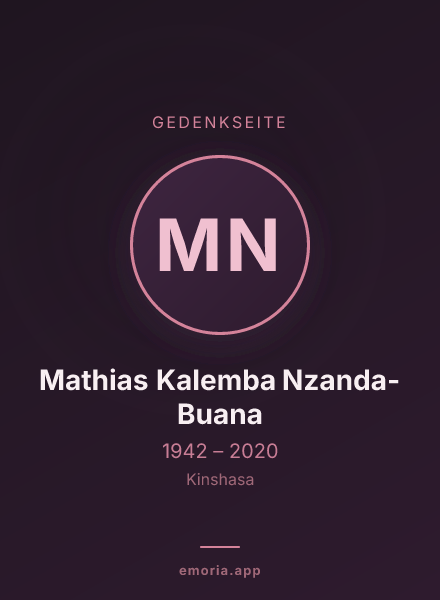 Gedenkportrait von Mathias Kalemba Nzanda-Buana