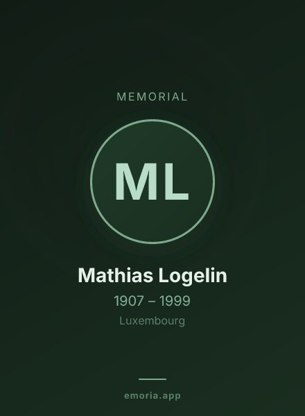 Memorial portrait of Mathias Logelin