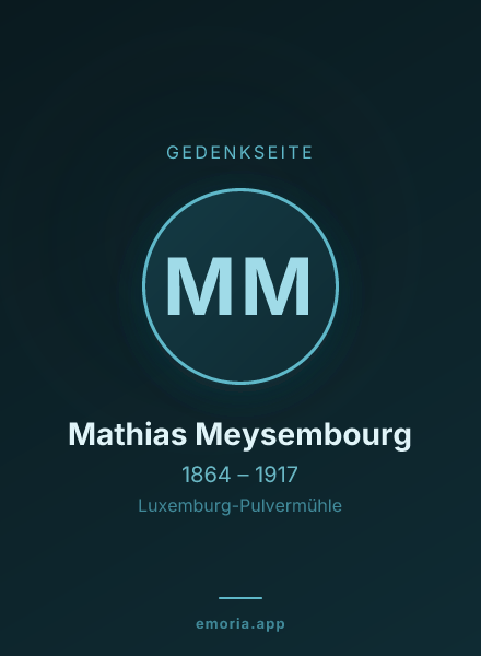 Gedenkportrait von Mathias Meysembourg