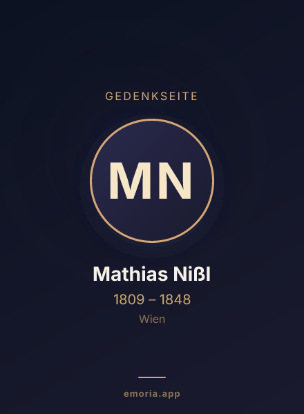 Gedenkportrait von Mathias Nißl