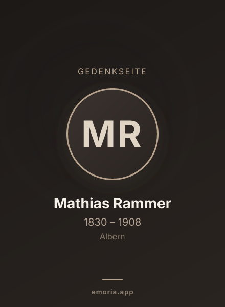 Gedenkportrait von Mathias Rammer