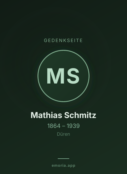 Gedenkportrait von Mathias Schmitz