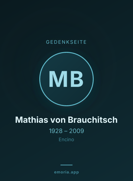 Gedenkportrait von Mathias von Brauchitsch