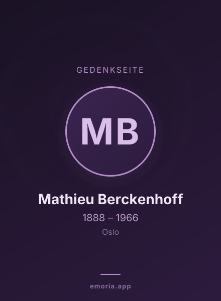 Gedenkportrait von Mathieu Berckenhoff