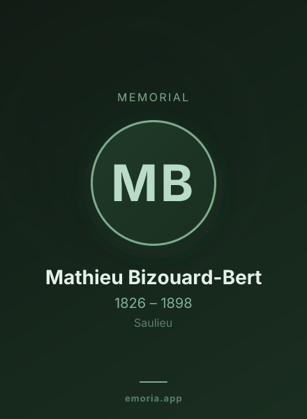 Memorial portrait of Mathieu Bizouard-Bert