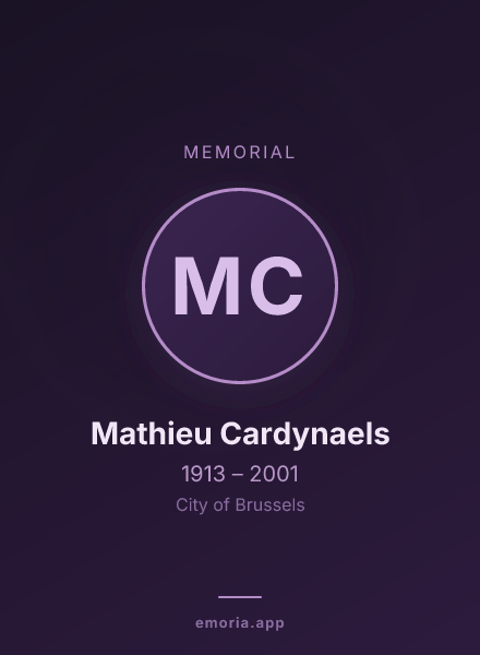 Memorial portrait of Mathieu Cardynaels