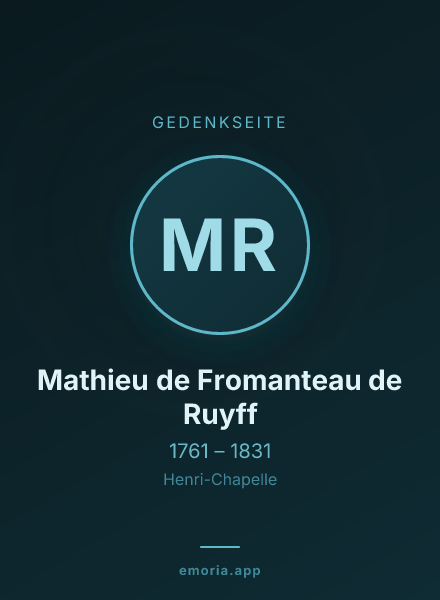 Gedenkportrait von Mathieu de Fromanteau de Ruyff