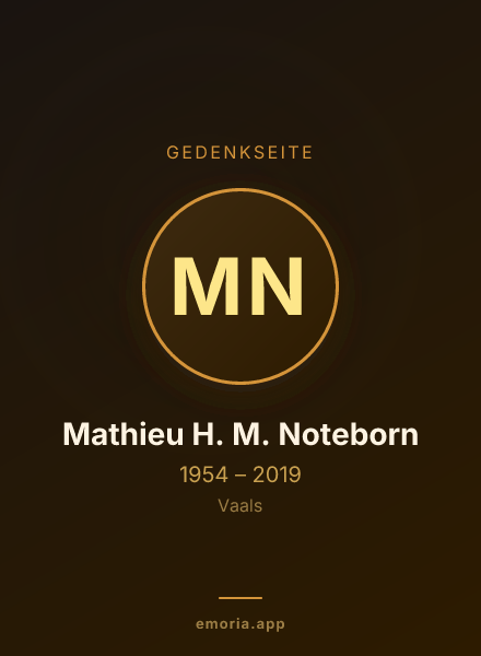 Gedenkportrait von Mathieu H. M. Noteborn