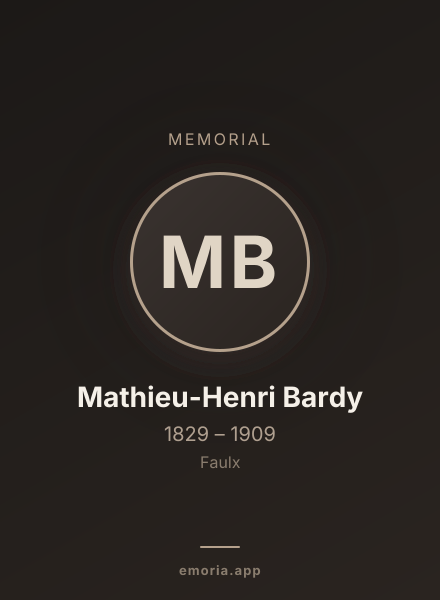 Memorial portrait of Mathieu-Henri Bardy