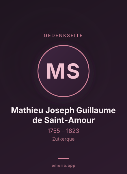 Gedenkportrait von Mathieu Joseph Guillaume de Saint-Amour